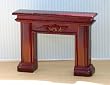 Dollhouse Miniature Mahogany Fireplace Front