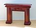 Dollhouse Miniature Mahogany Fireplace Front