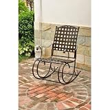 Santa Fe Wrought Iron Outdoor Patio Rocker