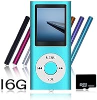 Tomameri Portable MP4 Player MP3 Player Video Player 16 GB Micro SD Card with Photo Viewer , E-Book Reader , Voice Recorder with --Blue