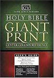 Giant Print Center-Column Reference Bible (KJV, Burgundy Bonded Leather)