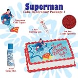 Click for larger image of Superman Cakes - Do It Yourself Cake Topper Decorating Pkg. 1 SAVE $2.84