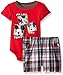 Disney Baby-Boys 2 Piece Mickey Smart Funny and Shy Creeper and Plaid Short