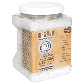 Masada Bath Salts, Naturally Unscented, Dead Sea Mineral, 64 oz (1.814 kg) by Masada