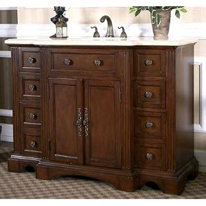 Upperclass Furniture W5299-11 Sink Chest- Under Mount Bone Color Sink- Cream Marble... by Upperclass Furniture
