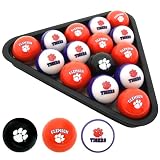 Clemson Tigers Officially Licensed Billiard Balls by Frenzy Sports
