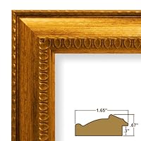 12x14 Picture / Poster Frame, Smooth Grain Finish, 1.65' Wide, Ornate Gold