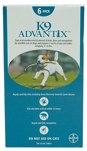 Buy Now at Amazon.com: K9 Advantix Flea Control For Dogs 11-20 Pounds, 6 Pack