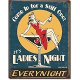 Moore Ladies Night Every Night Distressed Retro Vintage Tin Sign - 13x16