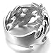 Men's Large Stainless Steel Ring Silver Dragon Gothic Tribal Biker Polished