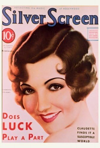 Claudette Colbert POSTER Movie (69cm x 102cm) (1934) (Silver Screen Magazine Cover 1930's Style A)