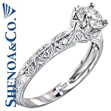 0.16 ct DIAMOND ANTIQUE STYLE ENGAGEMENT RING SETTING made in 14K WHITE GOLD