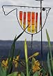 Orange Glass Bird Garden Stake Orange Glass Bird Garden Stake