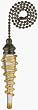 Westinghouse Pull Chain in 100 Styles! Type: 77122 - Yellow Spiral Glass in Bronze