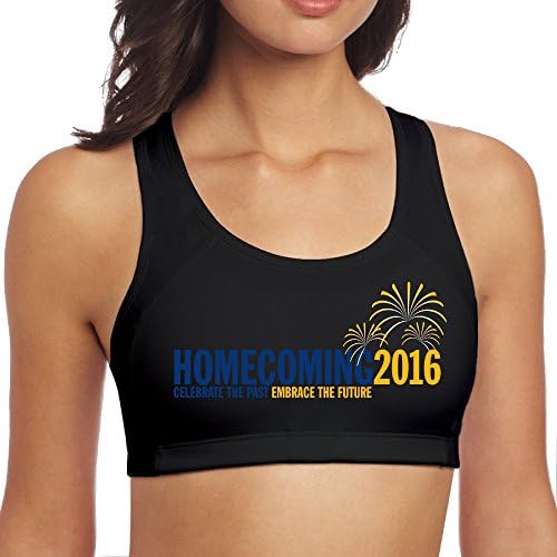 Boomy Women's Funny Homecoming Celebrate ALO Sports Bras Size S Black