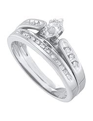 0.20CTW DIAMOND MARQUISE CENTER BRIDAL SET