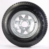 eCustomRim Trailer Tire + Rim ST175/80D13 1758013 B78-13 13" 5 Lug Wheel Galvanized Spoke