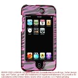 Premium Designer Hard Crystal Snap-on Case for Apple iPod Touch 2, 8GB, 32GB, 64GB - Cool Safari Plum Zebra Print