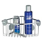 InterDesign Suction Corner Basket, Stainless Steel