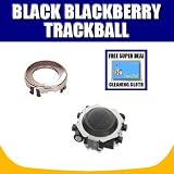 Jet Black Blackberry Trackball / Joystick / Navigate / Pearl / Ring Repair Replacement Fix Fixing for Rim Blackberry Pearl 8100 8130 Curve 8300 8310 8320 8800 8820 8830 Plus Opening Tool with Exclusive FREE Complimentary Super Deal Micro Fiber Cleaning Cloth