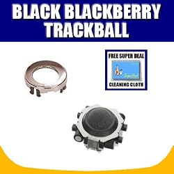 Jet Black Blackberry Trackball / Joystick / Navigate / Pearl / Ring Repair Replacement Fix Fixing for Rim Blackberry Pearl 8100 8130 Curve 8300 8310 8320 8800 8820 8830 Plus Opening Tool with Exclusive FREE Complimentary Super Deal Micro Fiber Cleaning Cloth