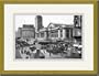 Gold Framed/Matted Print 17x23, Fifth Avenue and the New York Public Library, 1911