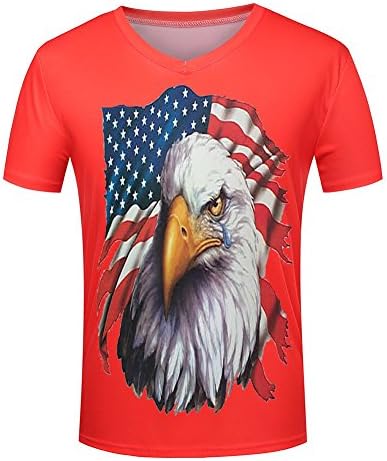 The Mountainbank fashion Shirt fashion Youth V-neck Tshirt Eagle cool Flag Shirt