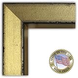 IMAGE OF 18x24 / 18 x 24 Picture Frame Gold Square with Angled lip- Real Wood .. 2.5'' wide