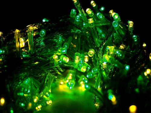 LED Lichterkette Grün - Warmweiss