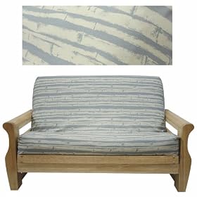 Bambook Blue Futon Cover Full 5pc Pillow set 29 by SlipcoverShop