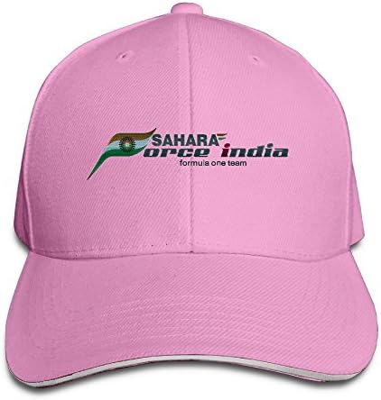 QATARINA Fashion Sahara Force India F1 Team Logo Sandwich Cap Baseball Cap Hat Pink
