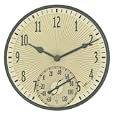 Springfield Precision Instruments Model 91520 12" Poly Resin Radial Symmetry Clock with Thermometer
