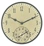 Springfield  91520 12" Poly Resin Radial Symmetry Clock with Thermometer