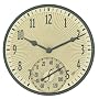 Springfield Precision Instruments Model 91520 12" Poly Resin Radial Symmetry Clock with Thermometer
