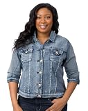 Apple Bottoms Cropped 3/4 Sleeve Denim Jacket