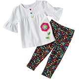 Carter's White Floral Tunic and Pants Set 2t-5t