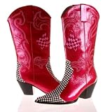 NASCAR Judy Womens Western Cowboy Boots Fuchsia Pink