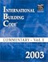 2003 International Building Code Commentary Volume 1 (International Building Code Commentary Vol. 1)