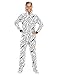 Footed Pajamas - Zebra Stripes Kids Hoodie Fleece