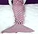 Sun Cling® Mermaid Tail Blanket Crochet for Adult Teens Living Room Bedroom Sofa Super Soft Scales Blankets Sleeping Bags-Peach