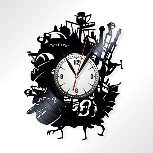 Ghibli Studio vinyl record wall clock, art home decor, decorate your home with modern art, best gift handmade, 004