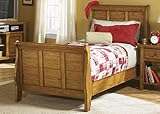 Twin Sleigh Bed by Liberty - Aged Oak Finish (176-BR11HFR)