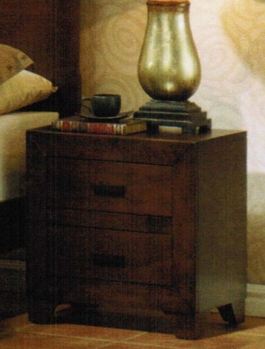 Nightstand Contemporary Style in Cherry Oak Finish