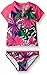Tommy Bahama Girls' Half Zip Leaf Rash Guard Set