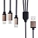 USB Type C , Smilism 6ft (2M) 3-in-1 Lightning cable Micro USB Type C Cable for iPhone 6 6 Plus 5 5s 5c, iPad Air, New Macbook, iPod 5, Sumsung, HTC, Nokia, ChromeBook Pixel and more (Gold)