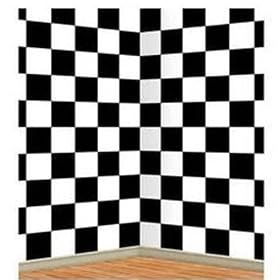 Checkered Backdrop 4ft. x 30ft. Pkg/6