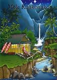 Hawaiian Christmas Card- Santa & Waterfall