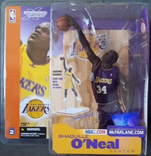 McFarlane Toys NBA Sports Picks Series 2 Shaquille O'Neal (Los Angeles Lakers) Purple Jersey Action Figure