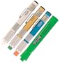Chalk Holder Combo Pack - Commando Anodized Pro Series Handles (1each Clear, Gold & Blue Anodized) with One Piece colored or white Standard 3/8" School Chalk in Each Holder - SAVE 5% and Receive FREE Fluorescent HighLighter
