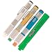 Chalk Holder Combo Pack - Commando Anodized Pro Series Handles (1each Clear, Gold & Blue Anodized) with One Piece colored or white Standard 3/8" School Chalk in Each Holder - SAVE 5% and Receive FREE Fluorescent HighLighter